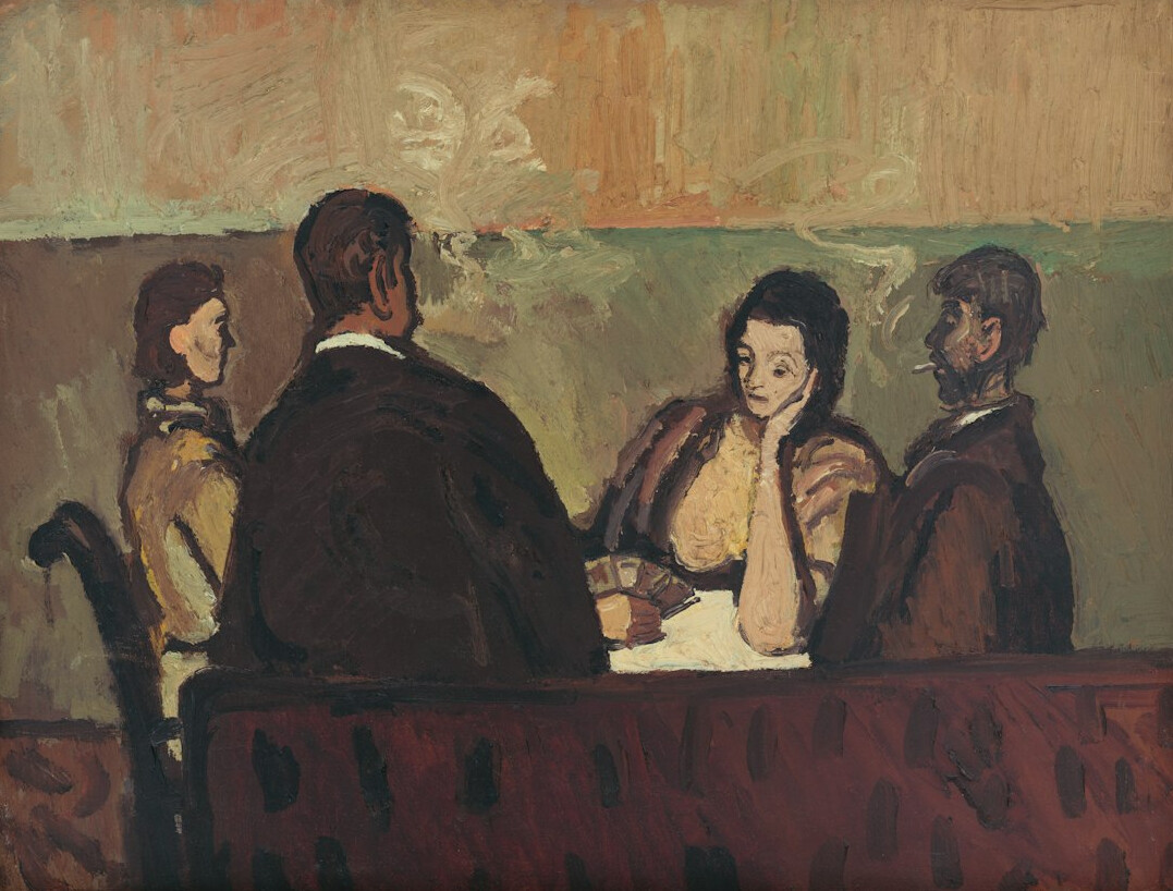 Group of diverse business executives discussing around a table